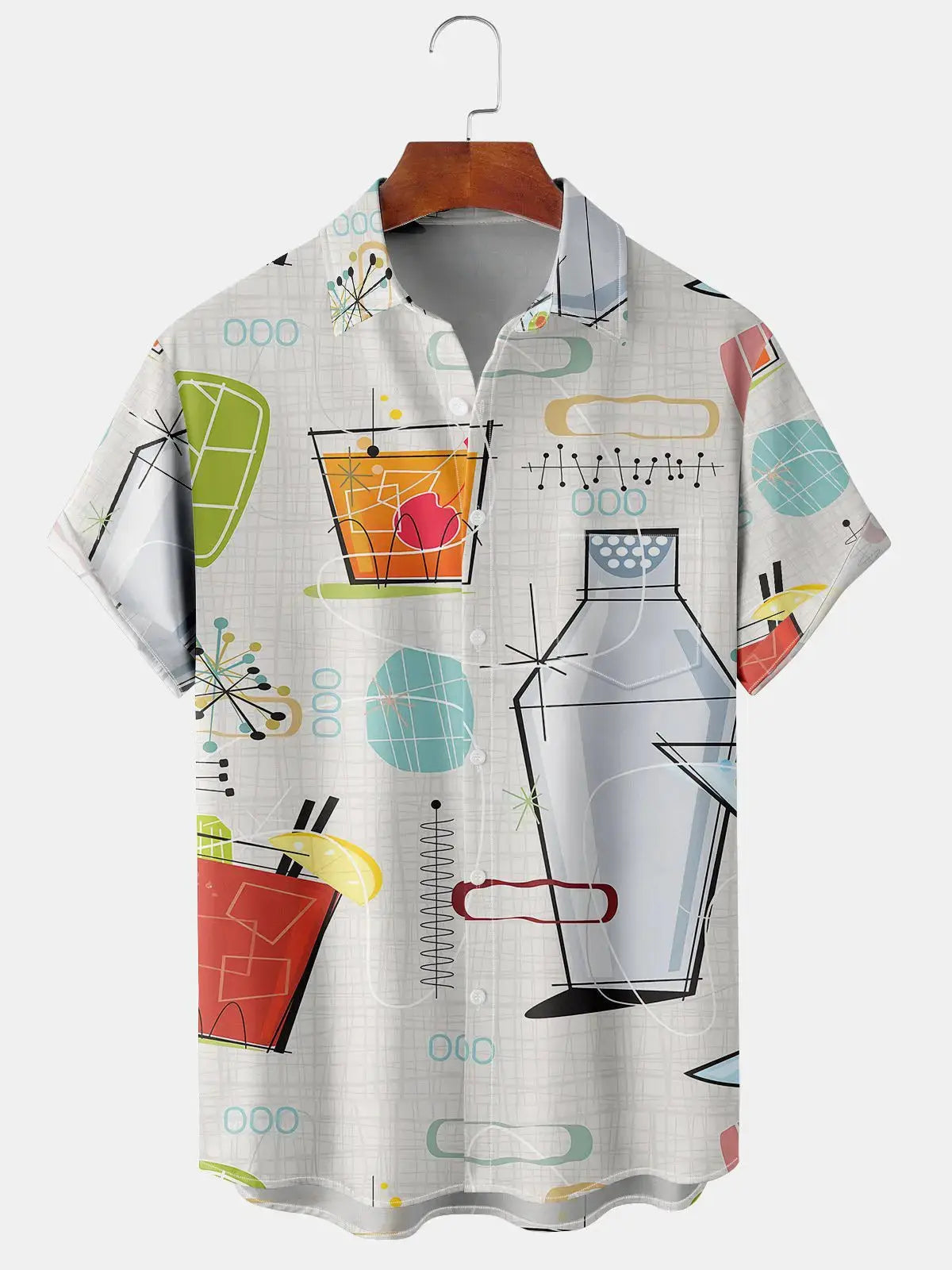 big and tall casual dress shirts Tall Size Men's Cocktail Short Sleeve Casual Shirt, Grey / XLT / Linen-Feel