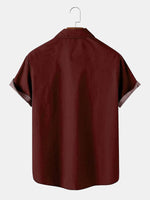 Tall Men's Geometric Diamond Bowling Short Sleeve Shirt ElevenOasis