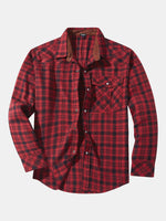 Men's Plaid Flannel Long Sleeve Shirt Eleven Oasis