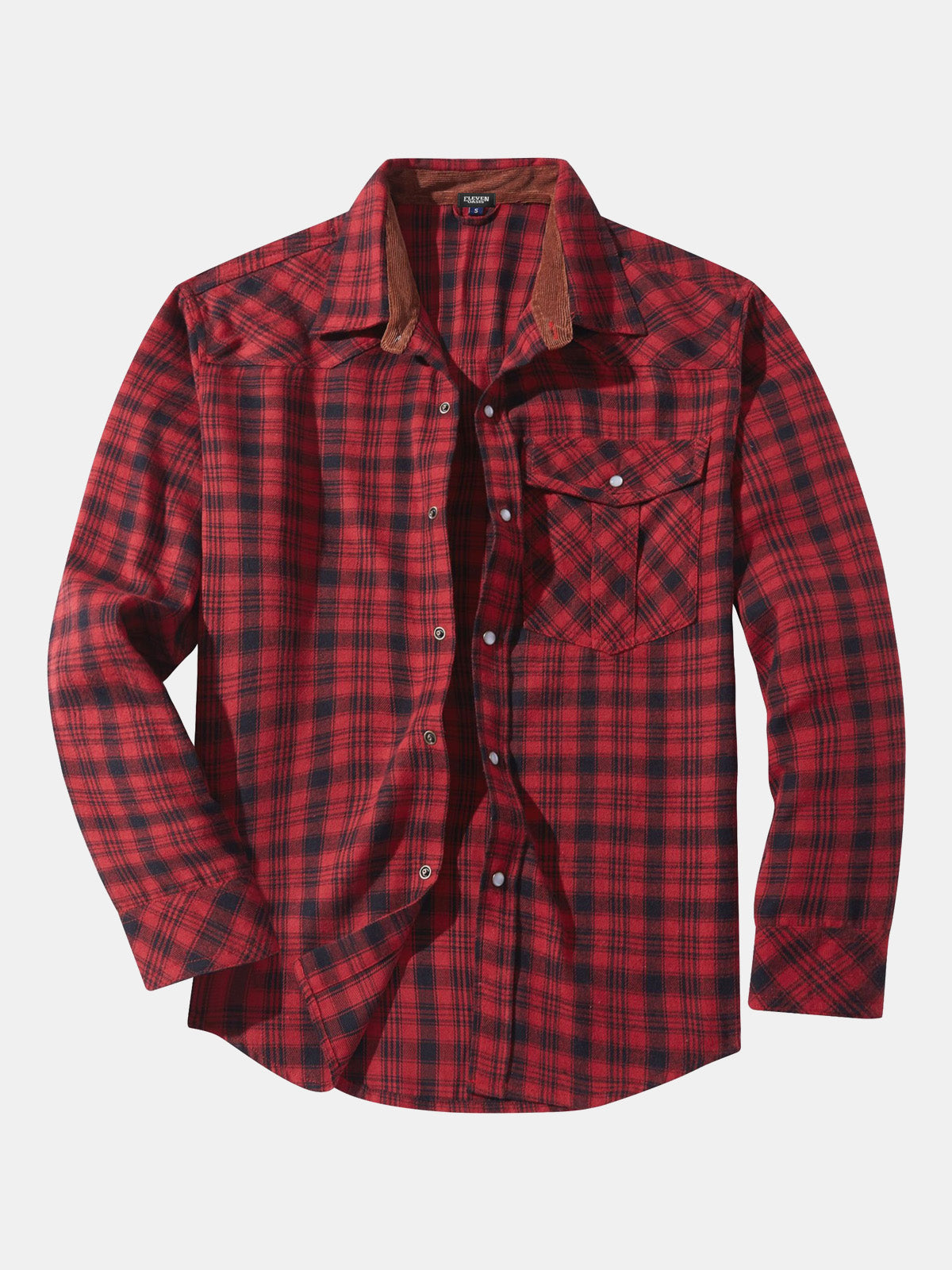 Men's Plaid Flannel Long Sleeve Shirt Eleven Oasis