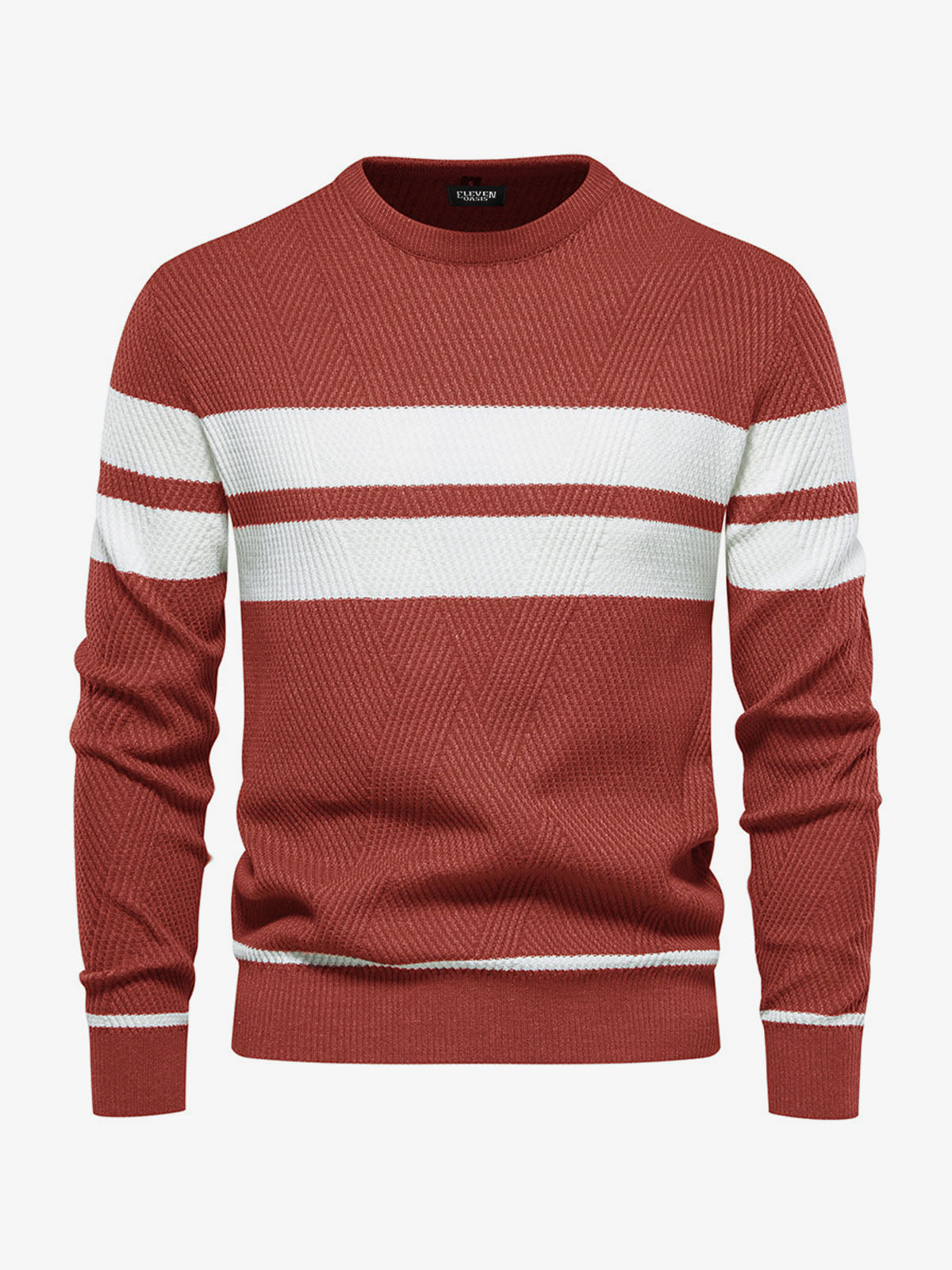 Men's Slim Stripe Knit Sweater Eleven Oasis