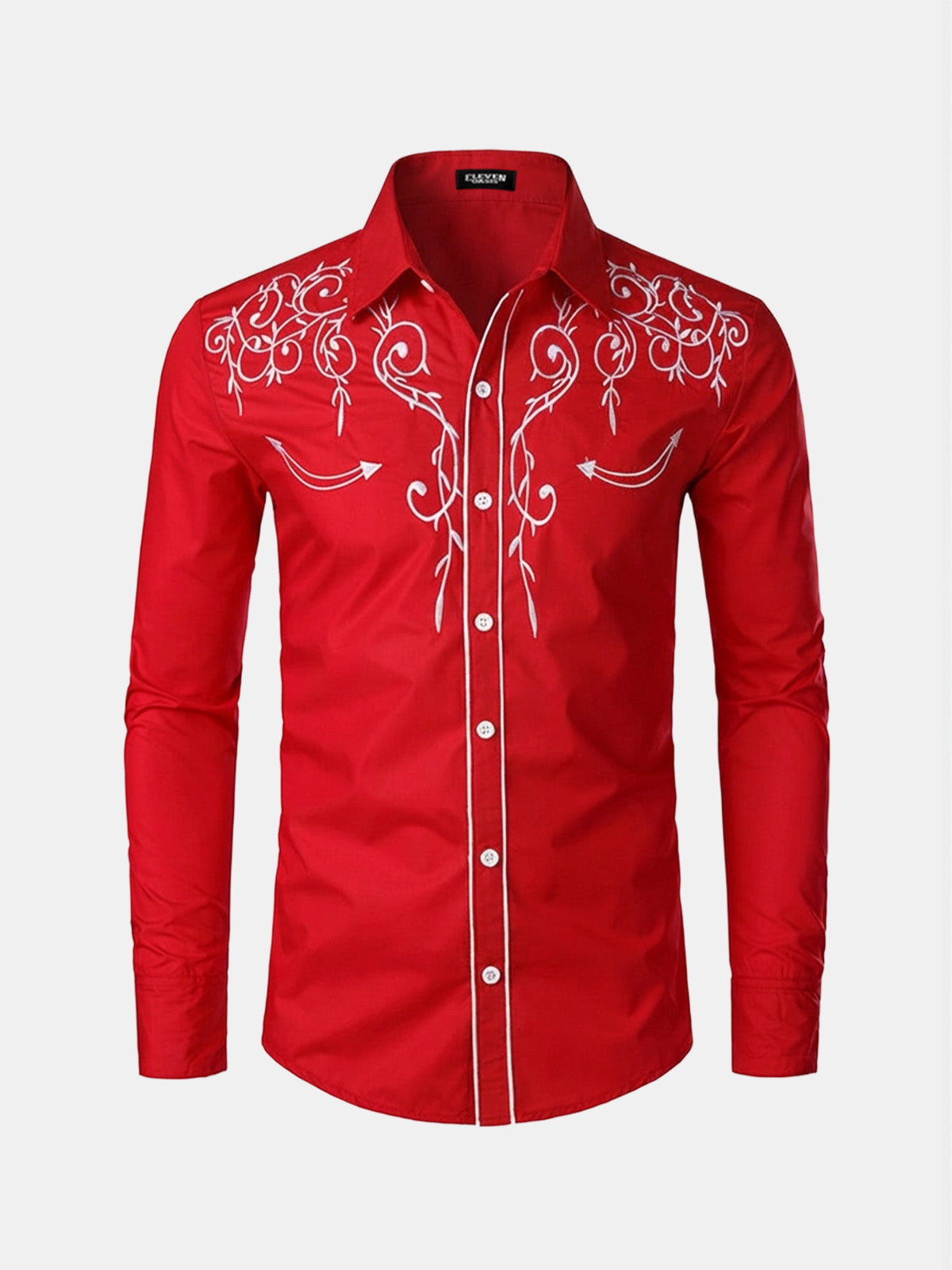 Men's Western Embroidered Long Sleeve Shirt Eleven Oasis