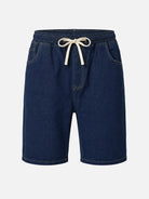 Men's Stretch Cotton Straight-Leg Drawstring  Denim Shorts Eleven Oasis