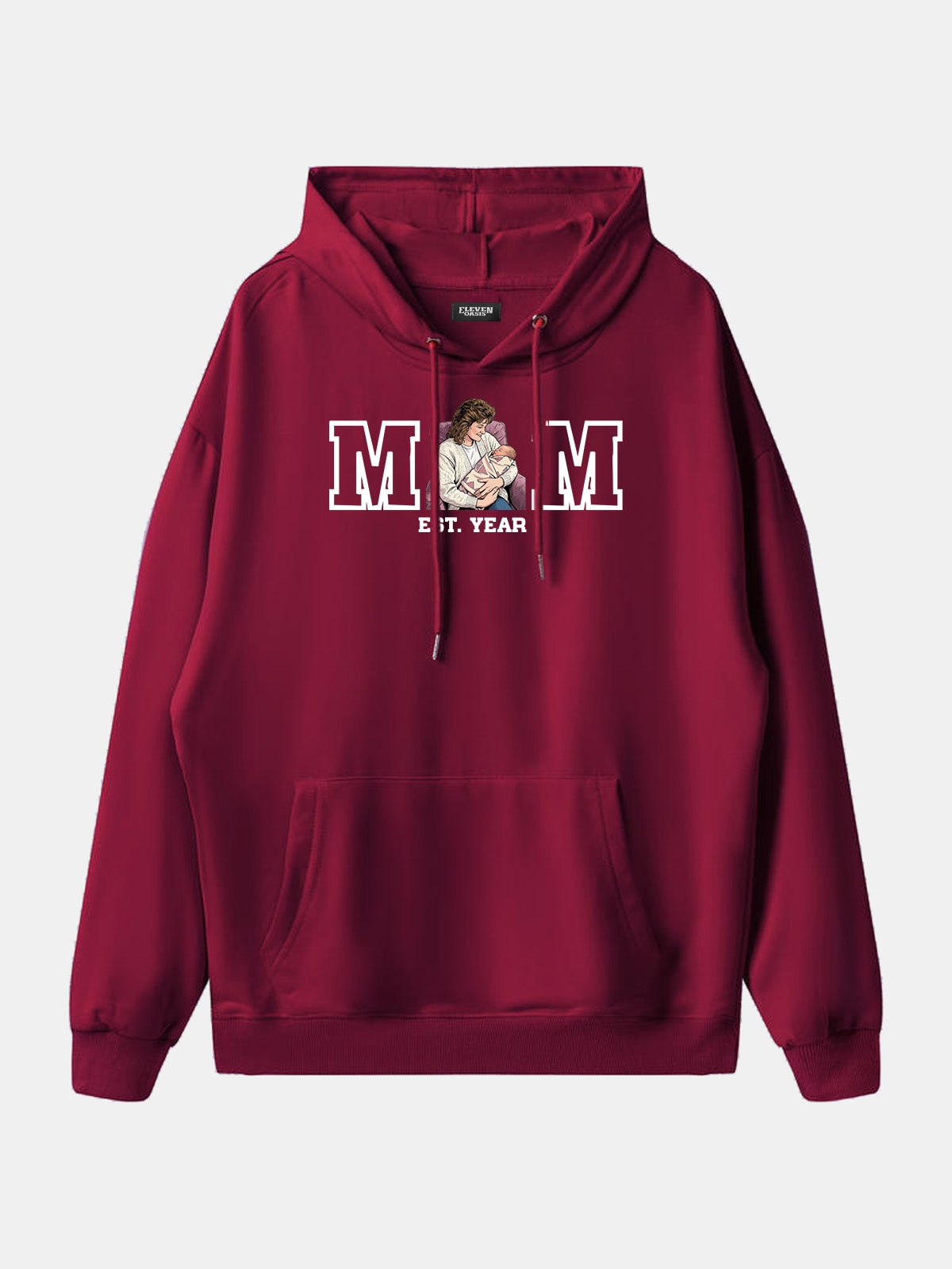 Custom Mom Illustration Hoodie Eleven Oasis
