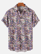 Men's Easter Egg Bunny Pattern Short Sleeve Shirt Summer Everest