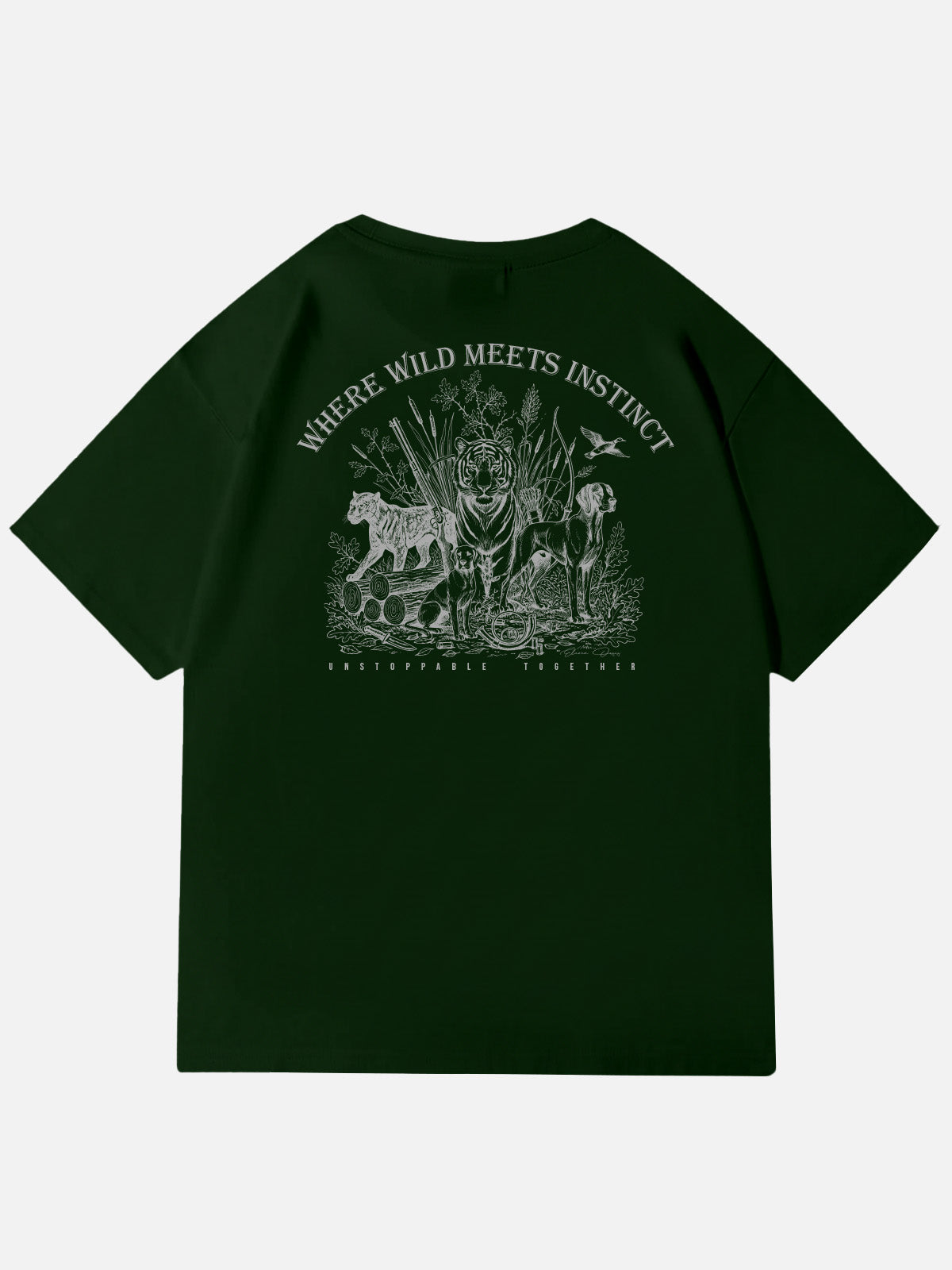 Where Wild Meets Instinct Graphic Cotton T-Shirt Eleven Oasis