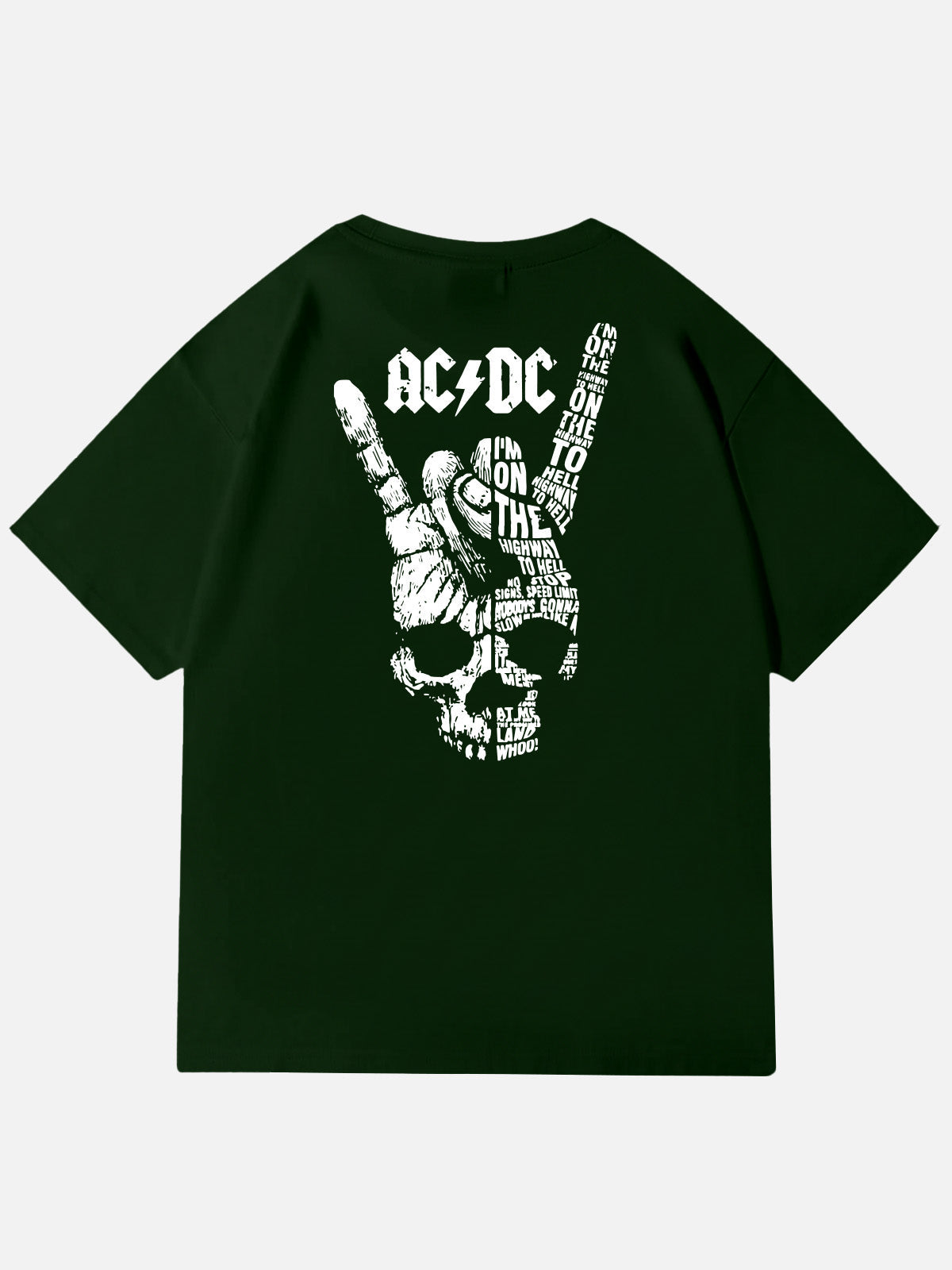 AC/DC Highway to Hell Rock Hand Vintage Band Cotton T-Shirt Eleven Oasis