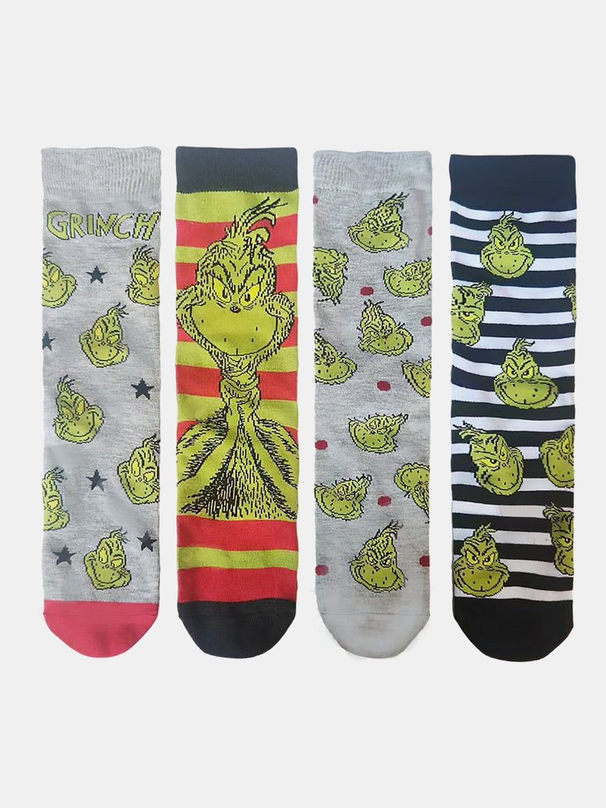 Grinch Faces Novelty Christmas Socks Eleven Oasis