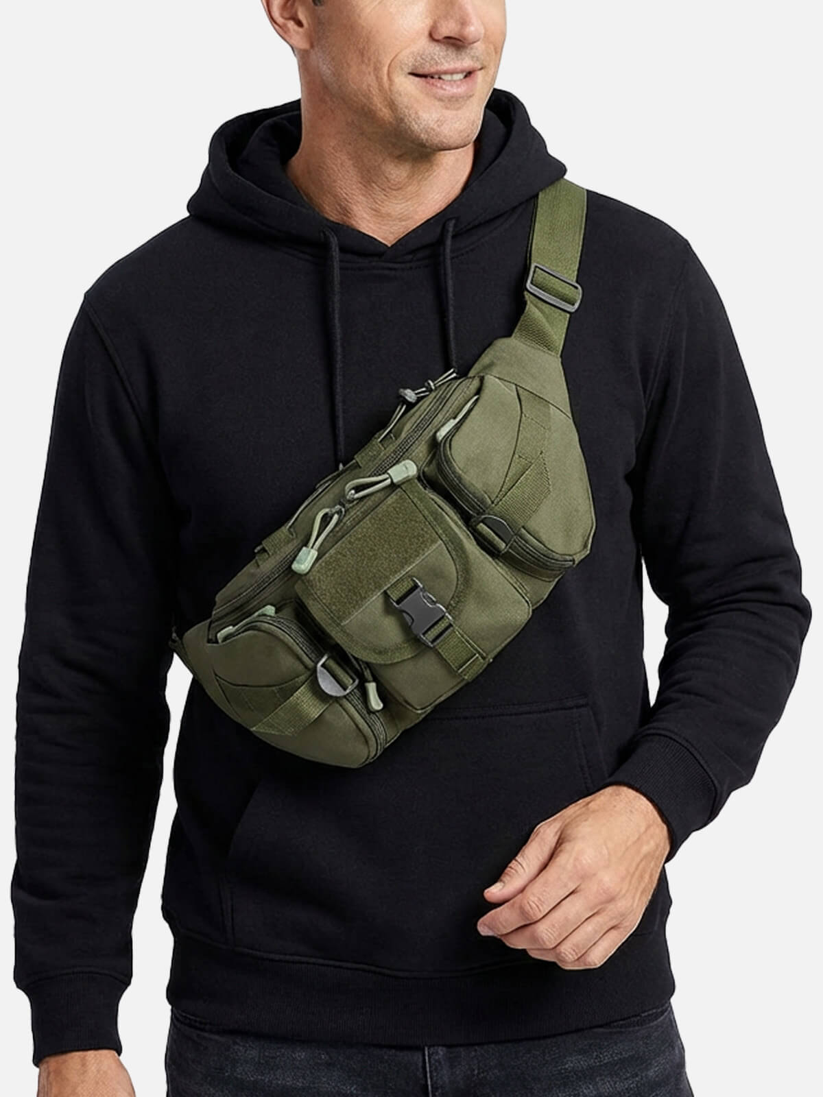 Multi-Pocket Tactical Waist Bag Eleven Oasis