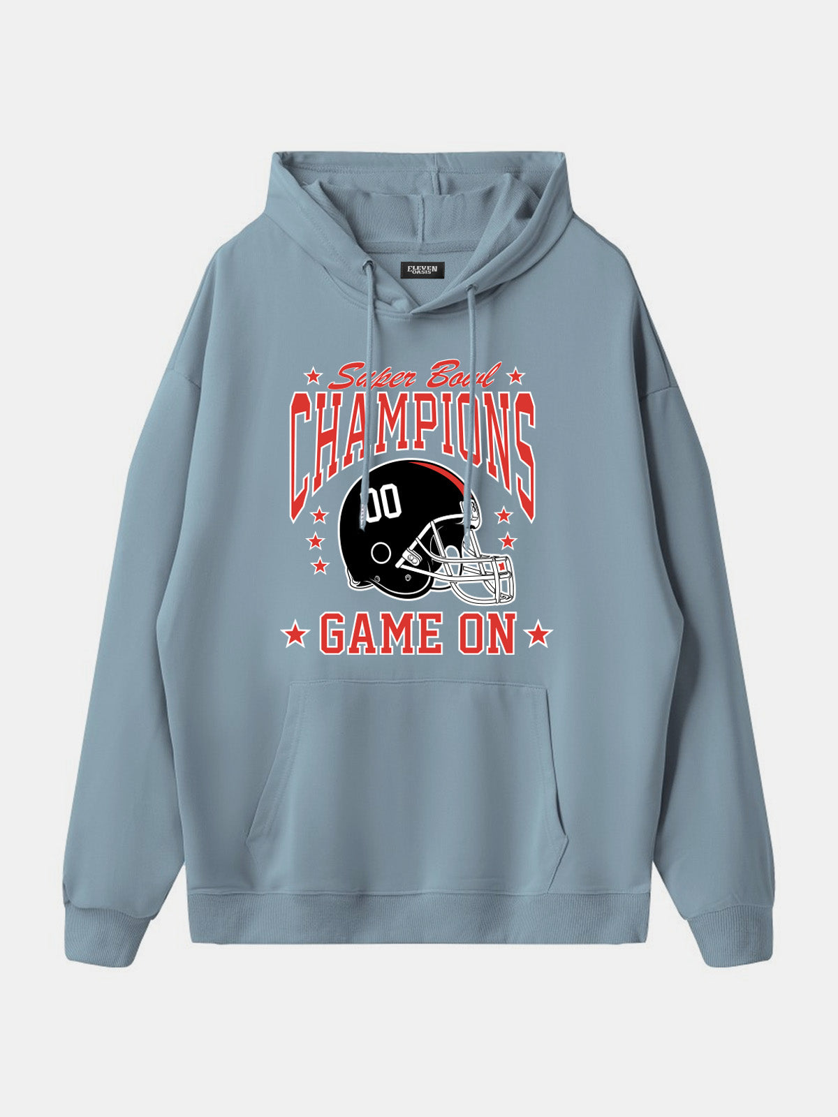 Super Bowl Champions Game On Football Hoodie Eleven Oasis