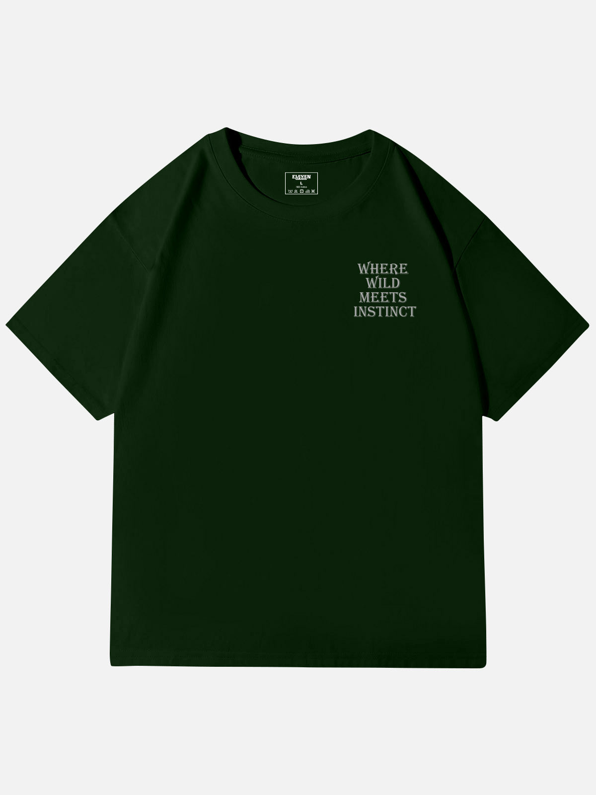 Where Wild Meets Instinct Graphic Cotton T-Shirt Eleven Oasis