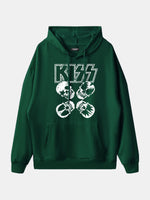 KISS Logo Band Faces Graphic Hoodie Eleven Oasis