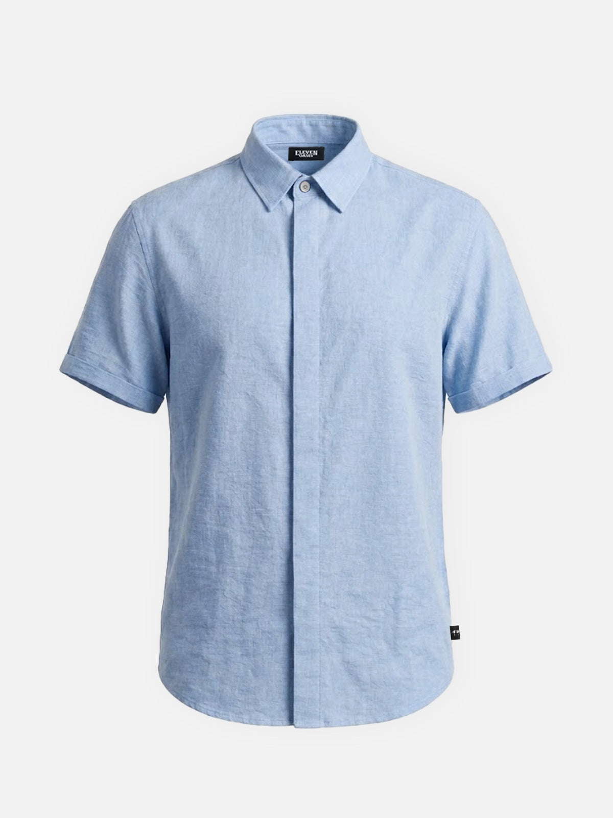 Men's Linen Cotton Blend Short Sleeve Shirt ElevenOasis