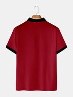 Men's Classic Customizable Bowling Style Short Sleeve Polo Shirt Eleven Oasis