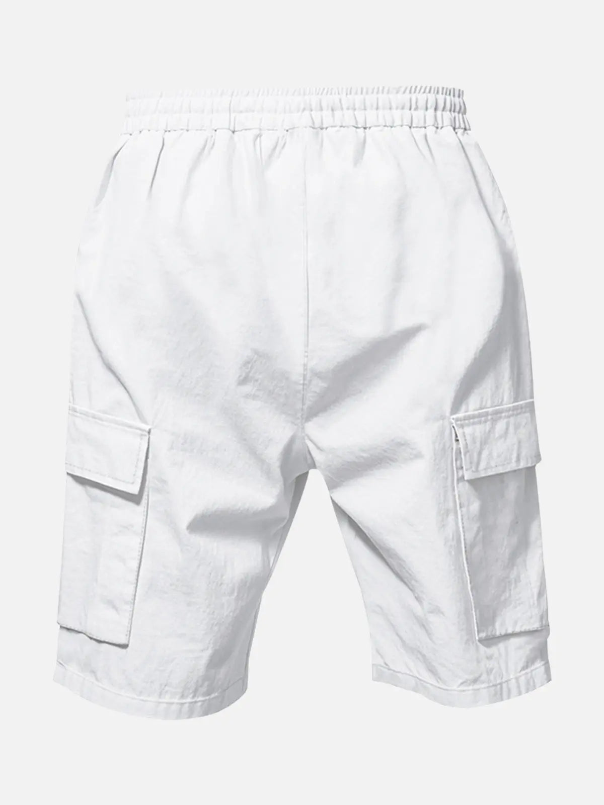 Men's Solid Color Linen Shorts Waist Drawstring Cargo Shorts ElevenOasis