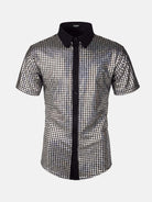 Men's Metallic Grid Short Sleeve Shirt Eleven Oasis