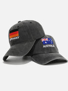 Men's Flag Embroidered Washed Baseball Cap Eleven Oasis