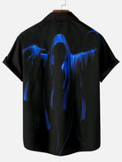 Men's Grim Reaper Halloween Short Sleeve Shirt Summer Everest