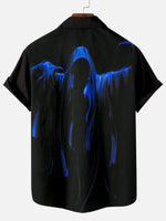 Men's Grim Reaper Halloween Short Sleeve Shirt Summer Everest