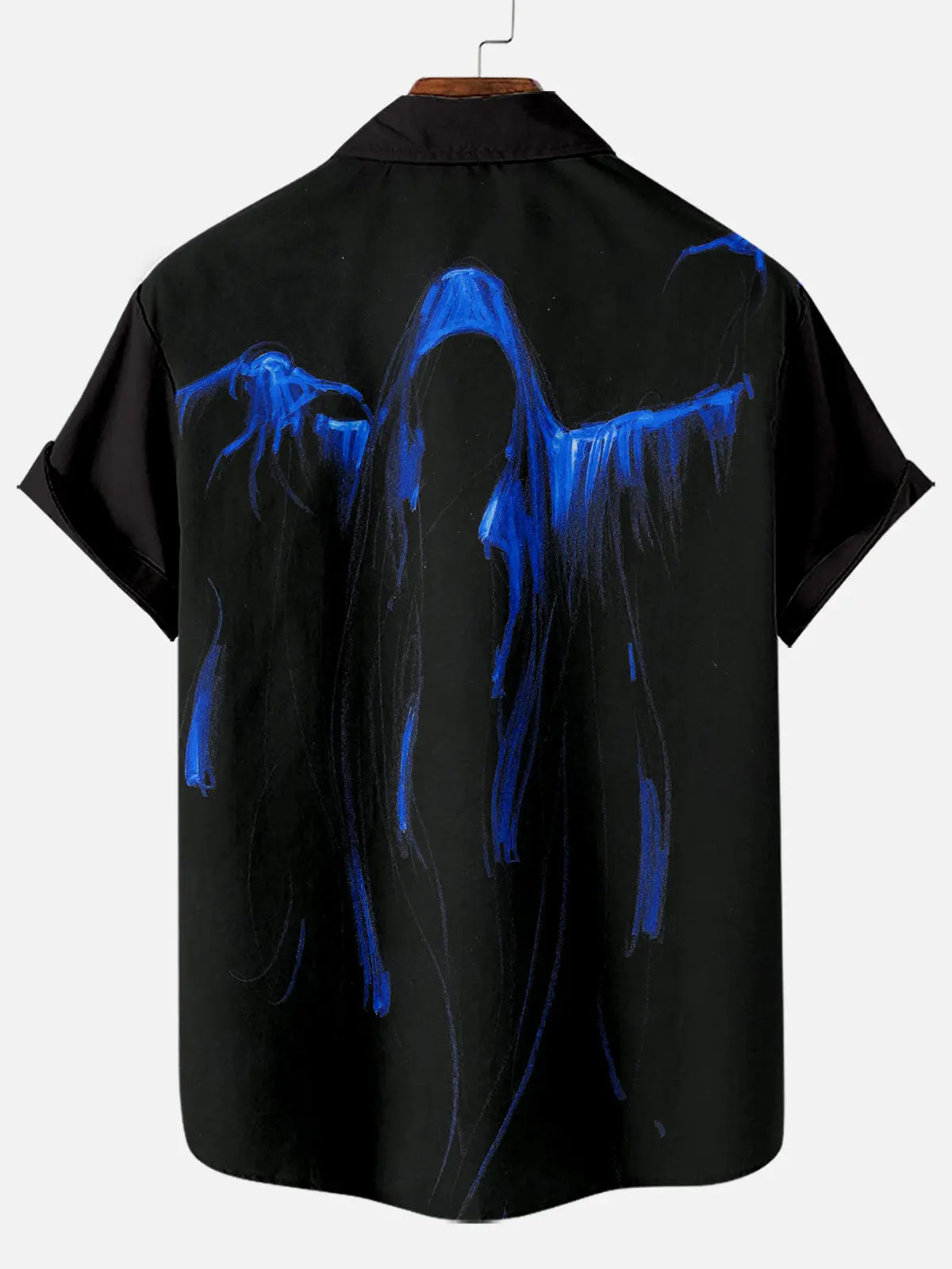 Men's Grim Reaper Halloween Short Sleeve Shirt Summer Everest