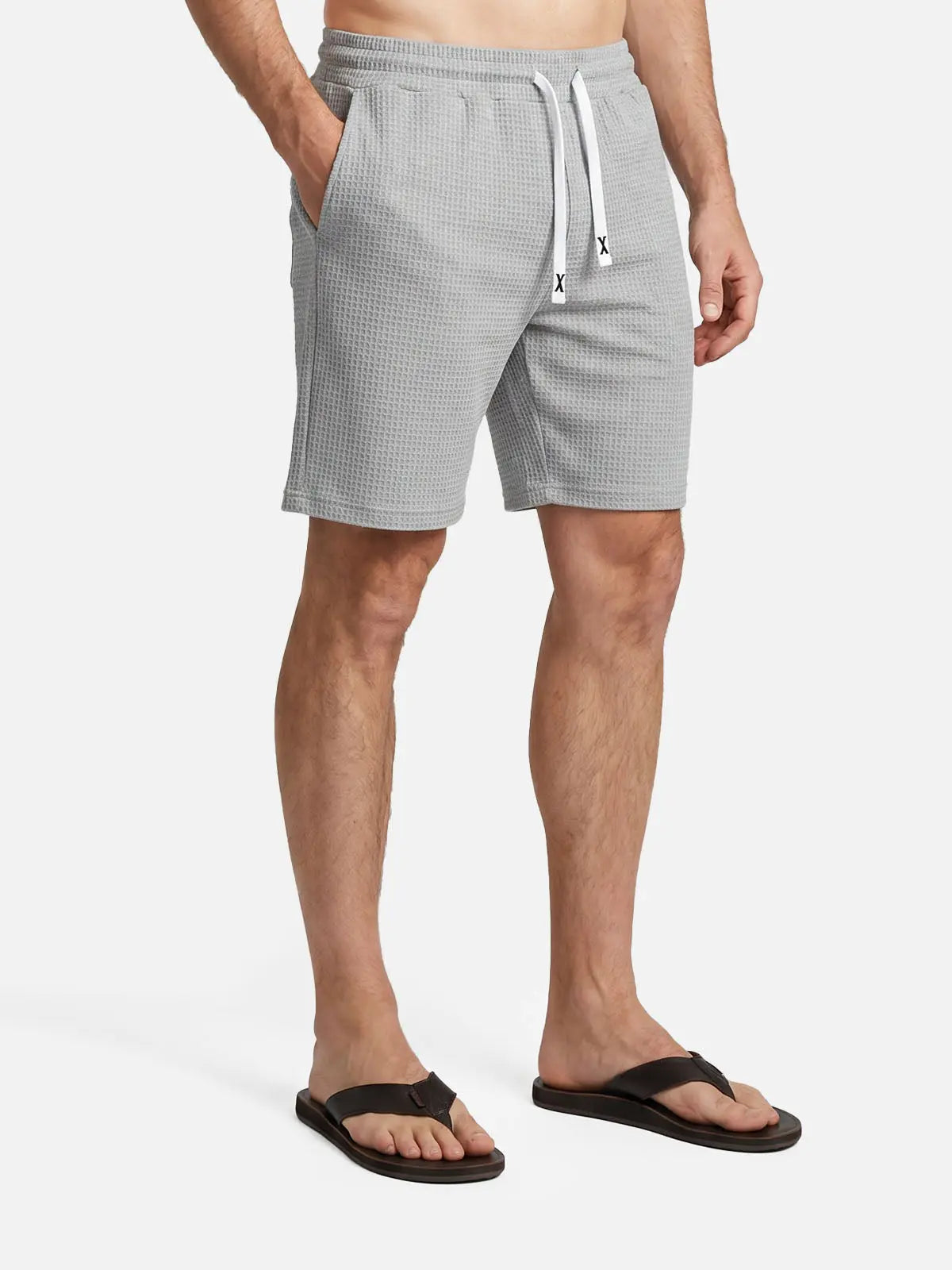 Men's Waffle Knit Drawstring Shorts Eleven Oasis