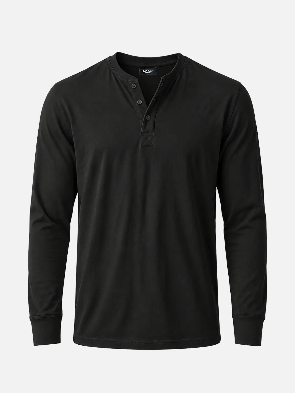 Men's Classic Henley Slim Fit Long Sleeve Shirt Eleven Oasis