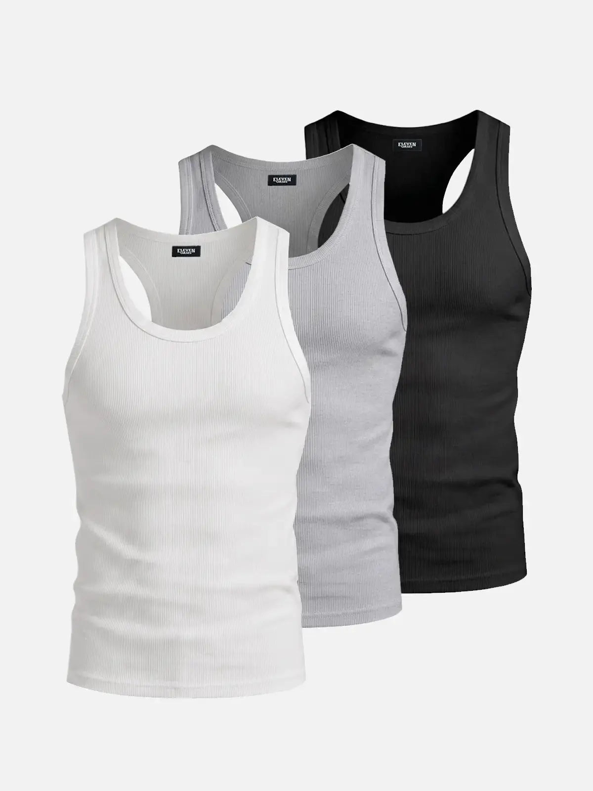 Men's Ribbed Athletic Slim Fit Tank Top Eleven Oasis