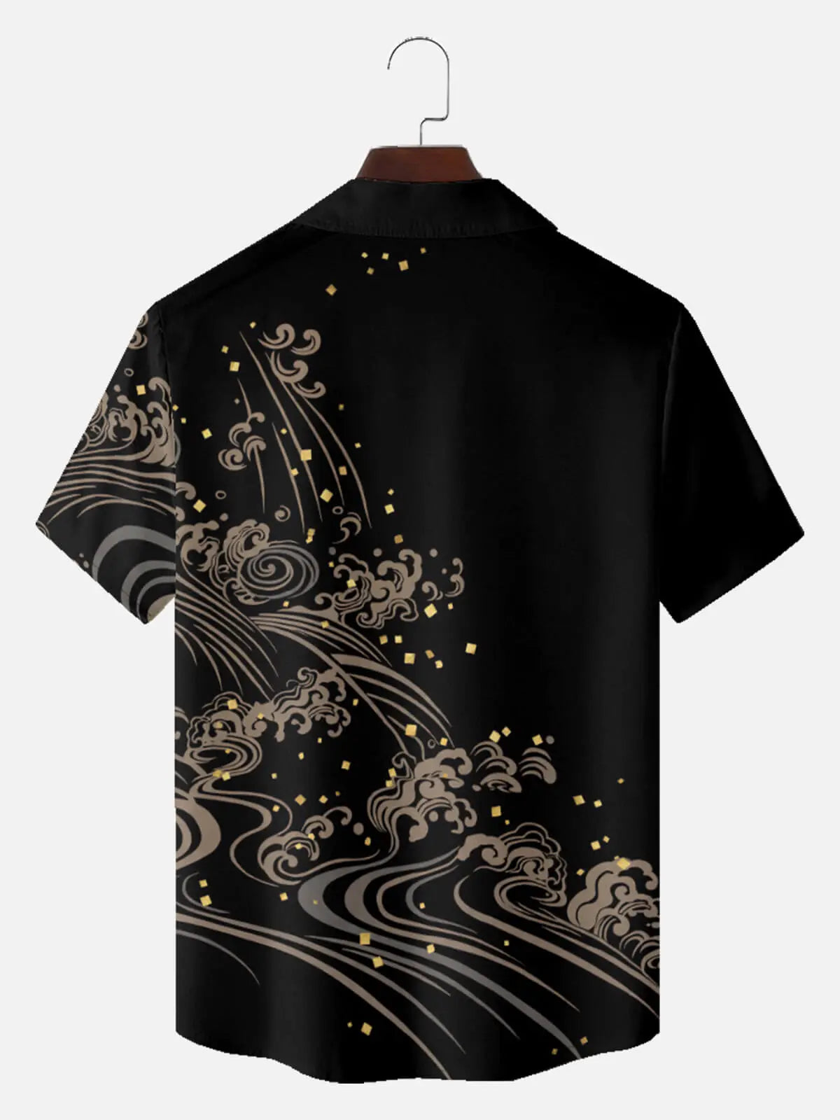 Men's Japanese Koi & Cherry Blossom Short Sleeve Shirt 
