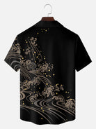 Men's Japanese Koi & Cherry Blossom Short Sleeve Shirt 