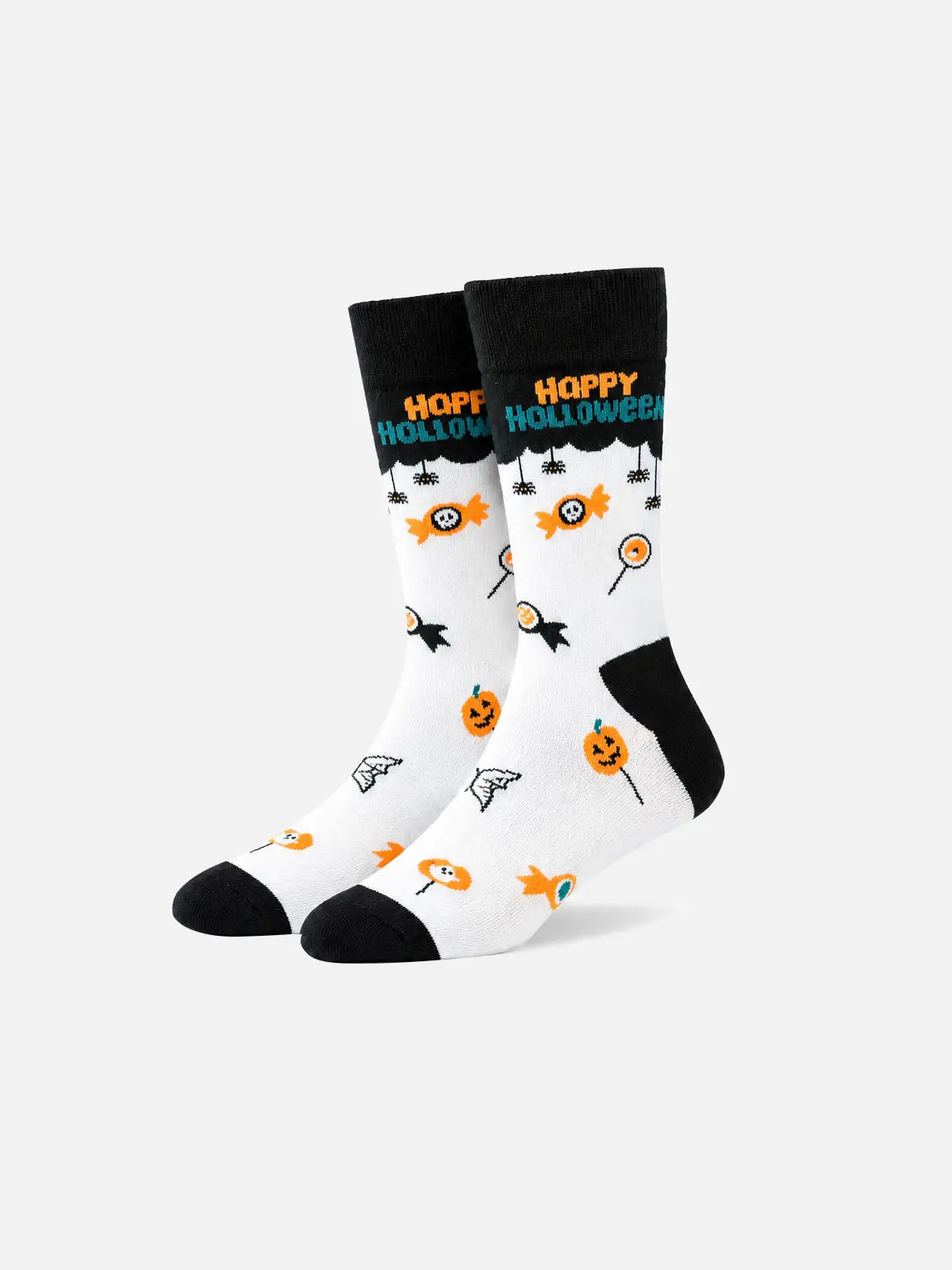 Men's Spooky Halloween Print Crew Socks