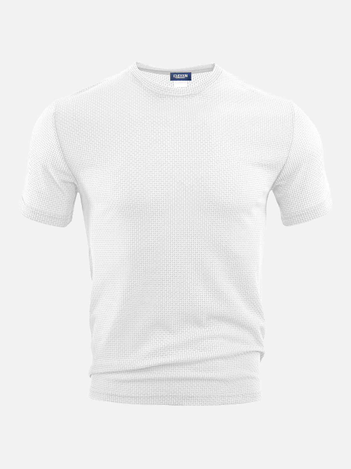 Men's Textured Jacquard Crew Neck T-Shirt Eleven Oasis