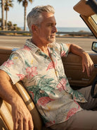 Men's Flamingo Palm Escape Short Sleeve Shirt Eleven Oasis