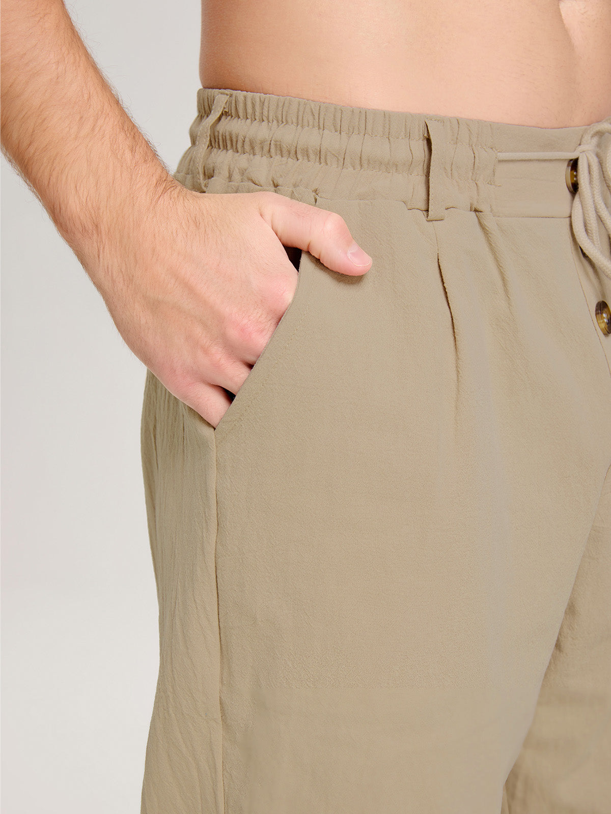 Men's Linen Blend Wide Leg Lounge Pants Eleven Oasis