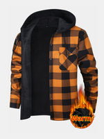 Men's Hooded Fleece Lined Flannel Shirt Jacket Eleven Oasis