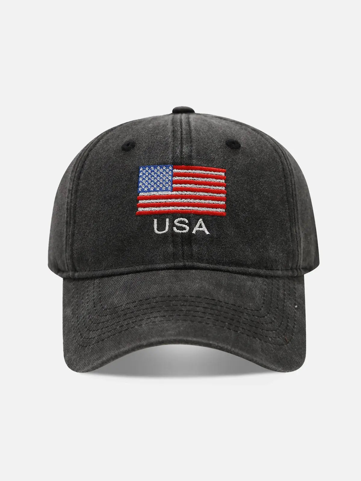 Men's Flag Embroidered Washed Baseball Cap Eleven Oasis