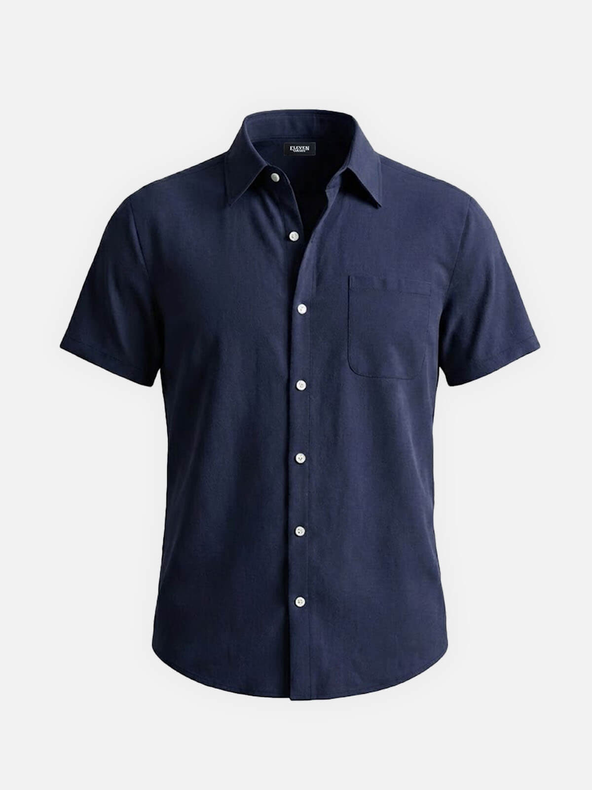 Men's Classic Solid Button Down Short Sleeve Shirt Eleven Oasis