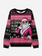 Sleigh Now Explain Later Santa Ugly Christmas Sweater ElevenOasis
