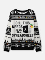 Needs to Be in an Excel Spreadsheet Ugly Christmas Sweater Eleven Oasis