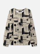 Abstract Pattern Crew Neck Sweatshirt Eleven Oasis