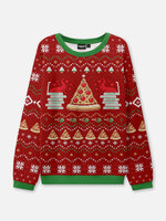 "Pizza Tree" Foodie Ugly Christmas Sweater Eleven Oasis