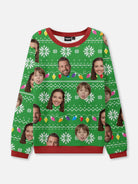 Customizable Face Christmas Lights Ugly Christmas Sweater 