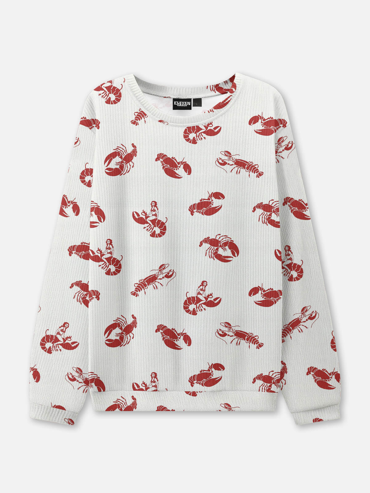 Lobster Art Crew Neck Sweatshirt Eleven Oasis