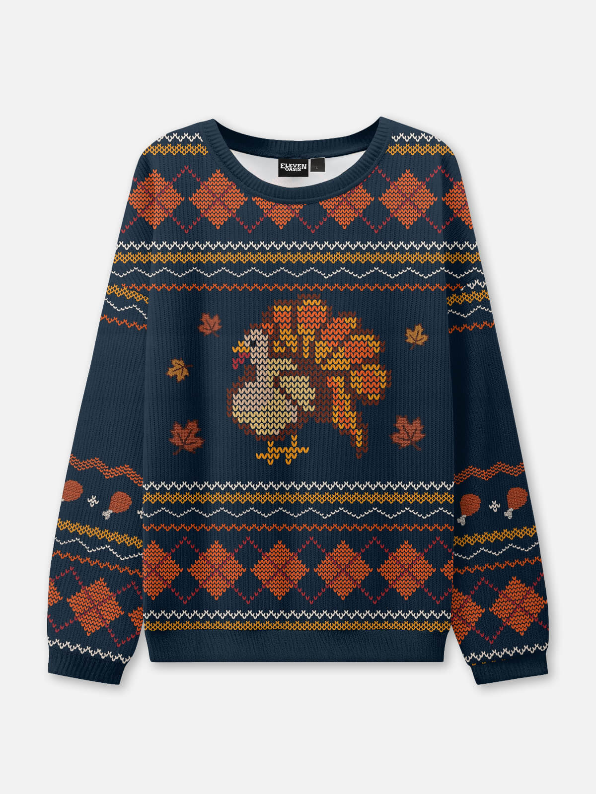Thanksgiving Turkey Ugly Sweater Eleven Oasis