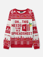 Needs to Be in an Excel Spreadsheet Ugly Christmas Sweatshirt ElevenOasis