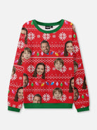 Customizable Face Christmas Lights Ugly Christmas Sweater 