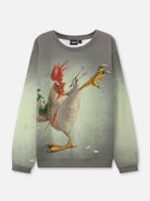 Grilling Kungfu Rooster Crew Neck Sweatshirt Eleven Oasis