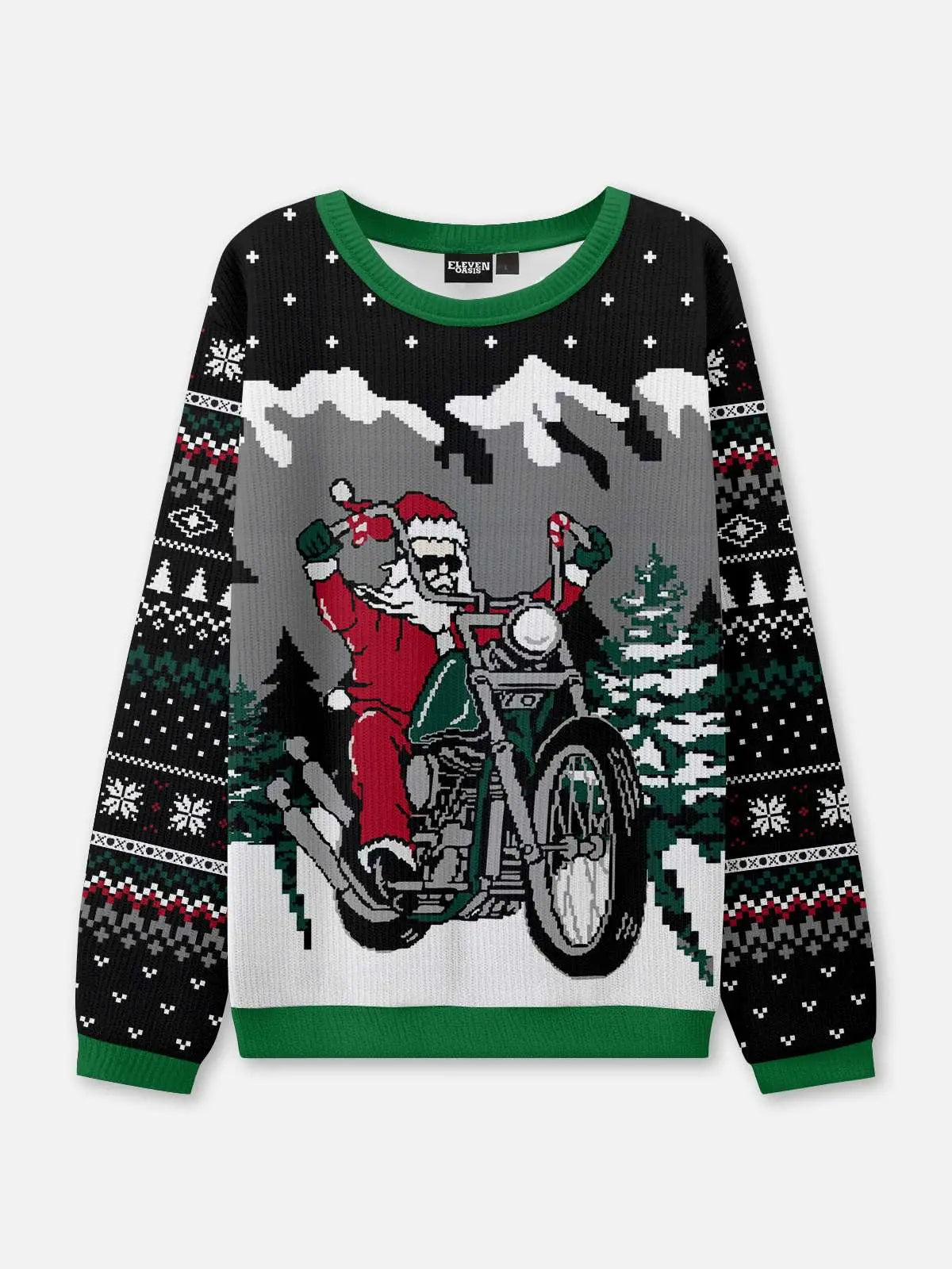 Biker Santa Ugly Christmas Sweatshirt 