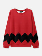 Comic Zigzag Crew Neck Sweater ElevenOasis