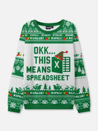 Excel Spreadsheet Emergency Ugly Christmas Sweatshirt 