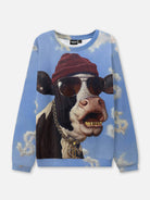 Hip Hop Cow Crew Neck Sweatshirt Eleven Oasis